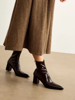 COMMENSE Thick Heel Zipper Ankle Boots* Shoes|Accessories