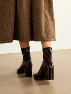 COMMENSE Thick Heel Zipper Ankle Boots* Shoes|Accessories