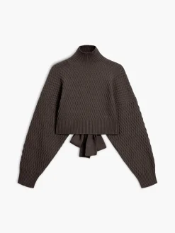 COMMENSE Tie Back Mock Neck Sweater* Sweater Tops|Sweaters & Cardigans