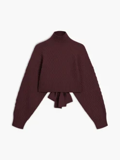 COMMENSE Tie Back Mock Neck Sweater* Sweater Tops|Sweaters & Cardigans