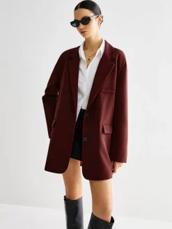 COMMENSE Tie Back Shift Blazer* Outerwear|Blazers