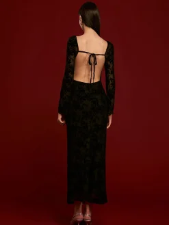 COMMENSE Tie Backless Velvet Dress* Black Dresses|Cocktail & Party Dresses