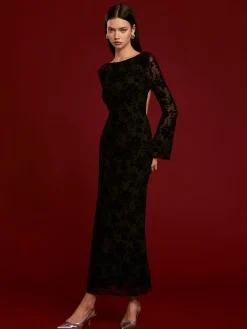COMMENSE Tie Backless Velvet Dress* Black Dresses|Cocktail & Party Dresses