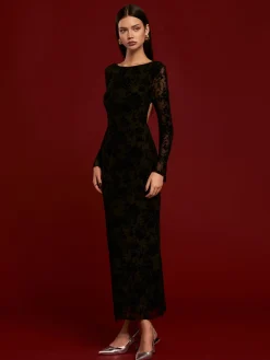 COMMENSE Tie Backless Velvet Dress* Black Dresses|Cocktail & Party Dresses