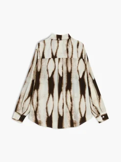 COMMENSE Tie Dye Oversized Button Down Shirt* Blouses & Shirts|Tops