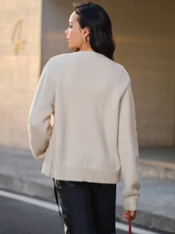 COMMENSE Tie Front Knit Top* Sweater Tops|Sweaters & Cardigans