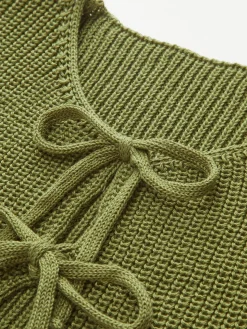 COMMENSE Tie Front Solid Sweater Vest* Sweater Vests|Sweaters & Cardigans