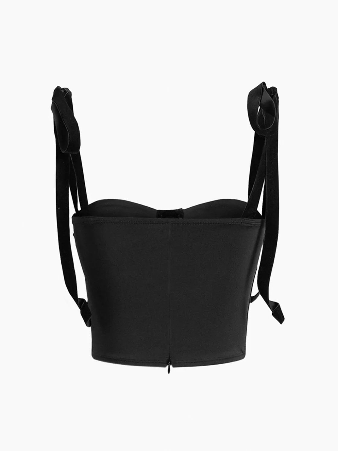 COMMENSE Tied Mesh Corset Crop Top* Corset Tops|Crop Tops