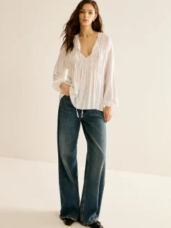 COMMENSE Tie-Front Pleated Blouse* Blouses & Shirts|Tops