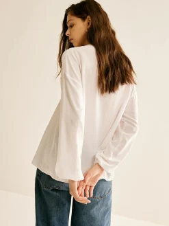 COMMENSE Tie-Front Pleated Blouse* Blouses & Shirts|Tops