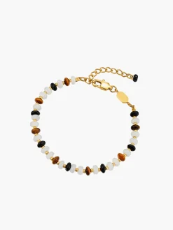 COMMENSE Tiger Eye Stone Beaded Bracelet* Rings & Bracelets|Accessories