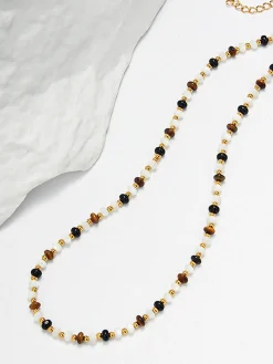 COMMENSE Tiger Eye Stone Beaded Necklace* Necklaces|Accessories