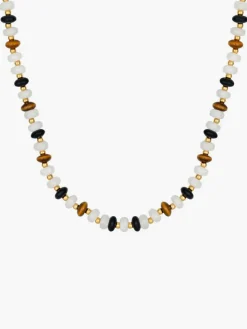 COMMENSE Tiger Eye Stone Beaded Necklace* Necklaces|Accessories