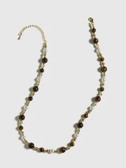 COMMENSE Tiger Eye Stone Choker Necklace* Necklaces|Accessories
