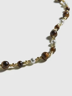 COMMENSE Tiger Eye Stone Choker Necklace* Necklaces|Accessories