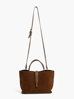 COMMENSE Top Handle Suede Compartment Bag* Bags|Accessories