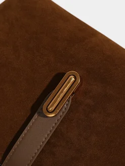 COMMENSE Top Handle Suede Compartment Bag* Bags|Accessories