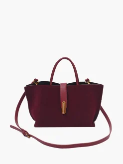 COMMENSE Top Handle Suede Compartment Bag* Bags|Accessories