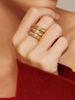 COMMENSE Triple-Layer Snake Spiral Ring* Rings & Bracelets|Accessories