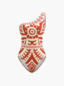 COMMENSE Tropical Print One Piece Swimsuit* Swimwear|Tops