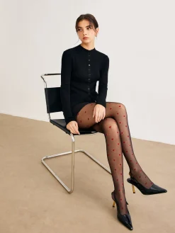 COMMENSE Tulle Tights With Heart Pattern* Socks & Tights|Accessories