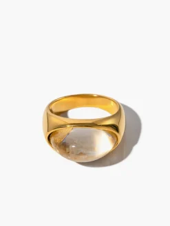 COMMENSE Tunnel Honey Stone Ring* Rings & Bracelets|Accessories