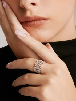 COMMENSE Tunnel Metal Lace Open Ring* Rings & Bracelets|Accessories