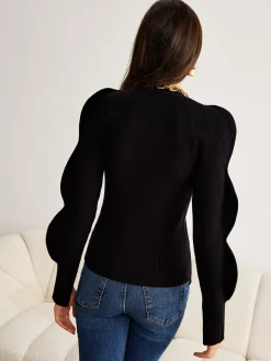 COMMENSE Turn Lock Wave-Sleeve Cardigan* Cardigans|Sweaters & Cardigans