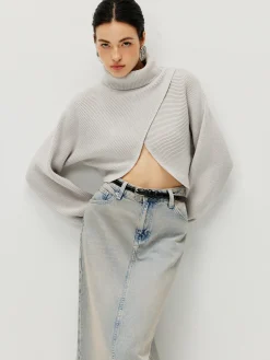COMMENSE Turtleneck Batwing Sleeve Sweater* Sweater Tops|Sweaters & Cardigans