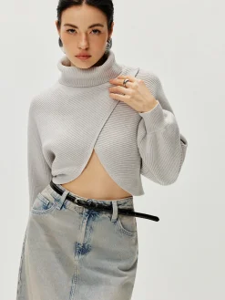 COMMENSE Turtleneck Batwing Sleeve Sweater* Sweater Tops|Sweaters & Cardigans
