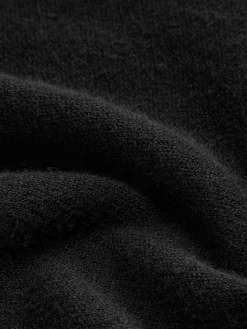 COMMENSE Turtleneck Button Belted Sweater Dress* Black Dresses|Sweater Dresses