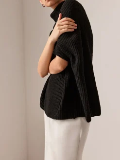 COMMENSE Turtleneck Half-Sleeve Sweater Without Belt* Sweater Tops|Sweaters & Cardigans