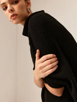 COMMENSE Turtleneck Half-Sleeve Sweater Without Belt* Sweater Tops|Sweaters & Cardigans