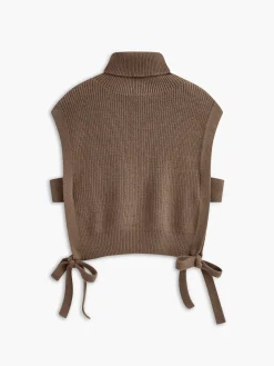 COMMENSE Turtleneck Knotted Sweater Vest* Sweater Vests|Sweaters & Cardigans