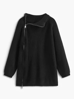 COMMENSE Turtleneck Side Zipper Knit Top* Sweater Tops|Sweaters & Cardigans