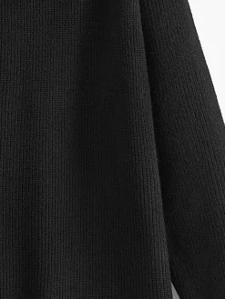 COMMENSE Turtleneck Side Zipper Knit Top* Sweater Tops|Sweaters & Cardigans