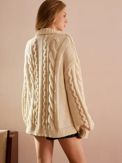 COMMENSE Turtleneck Twist Shift Sweater* Sweater Tops|Sweaters & Cardigans