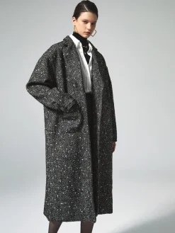 COMMENSE Tweed Boucle Wool Coat* Outerwear|Coats