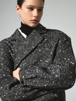 COMMENSE Tweed Boucle Wool Coat* Outerwear|Coats