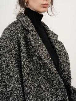 COMMENSE Tweed Boucle Wool Coat* Outerwear|Coats