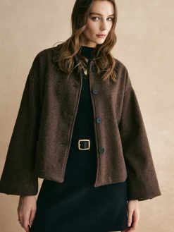 COMMENSE Tweed Button Down Jacket* Outerwear|Jackets