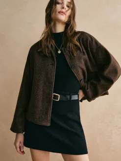 COMMENSE Tweed Button Down Jacket* Outerwear|Jackets