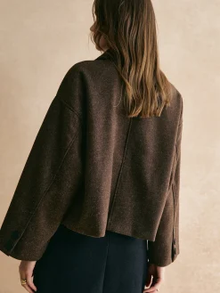 COMMENSE Tweed Button Down Jacket* Outerwear|Jackets