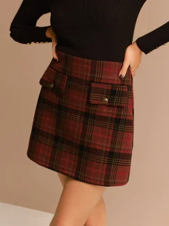 COMMENSE Tweed Checked Mini Skirt* Skirts|Bottoms