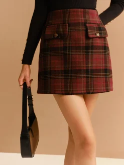 COMMENSE Tweed Checked Mini Skirt* Skirts|Bottoms