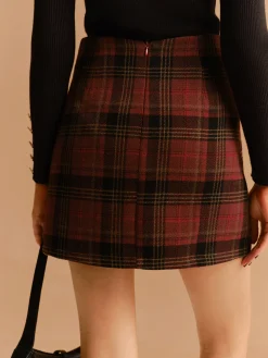 COMMENSE Tweed Checked Mini Skirt* Skirts|Bottoms