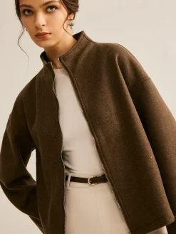 COMMENSE Tweed Double Zip Coat* Outerwear|Coats