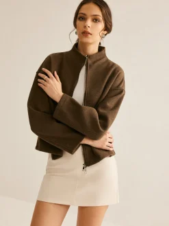 COMMENSE Tweed Double Zip Coat* Outerwear|Coats