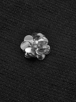 COMMENSE Tweed Floral-Beaded Zipper Skirt* Skirts|Bottoms