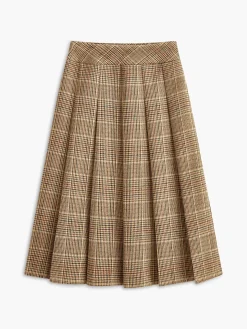 COMMENSE Tweed Pleated Zipper Skirt* Skirts|Bottoms